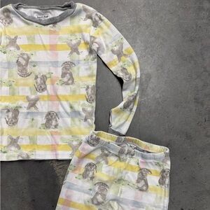 Burt’s Bees Kids Pajama Set Size 5T Easter Bunny Organic Cotton Unisex
